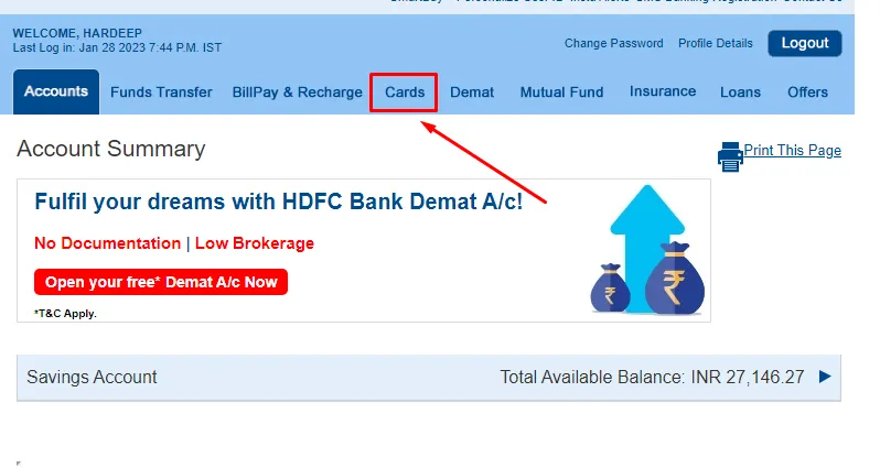 How To Change HDFC Debit Card PIN 