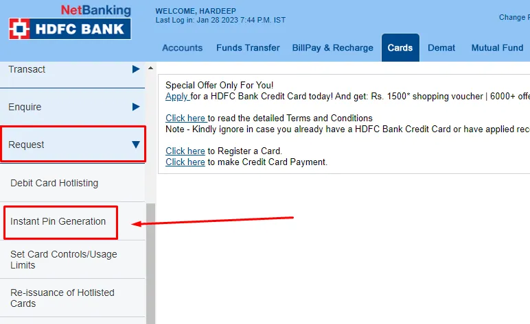 How To Change HDFC Debit Card PIN 