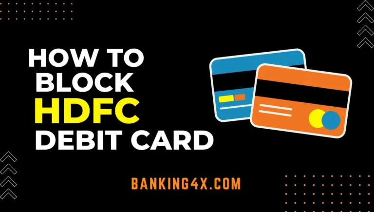 how to block HDFC Debit Card