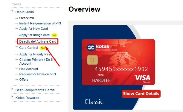 How To Activate Kotak Debit Card