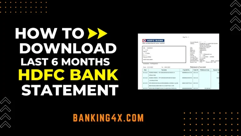 How To Download Last 6 Months Bank Statement From HDFC