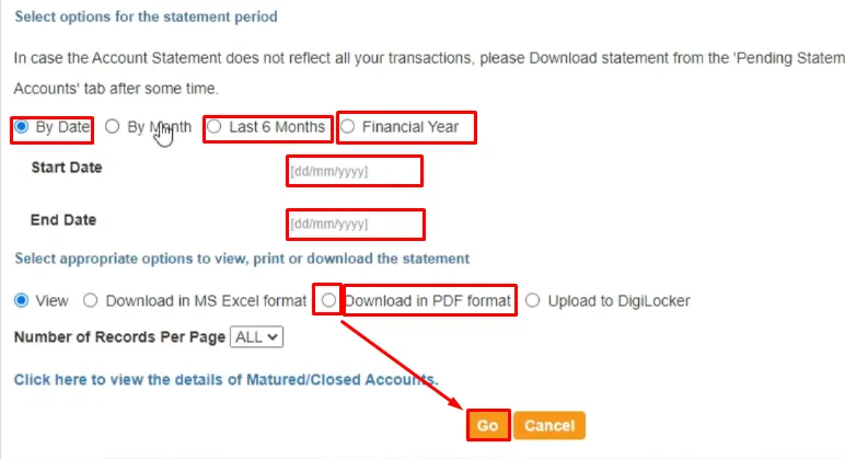 how to download SBI Bank statement