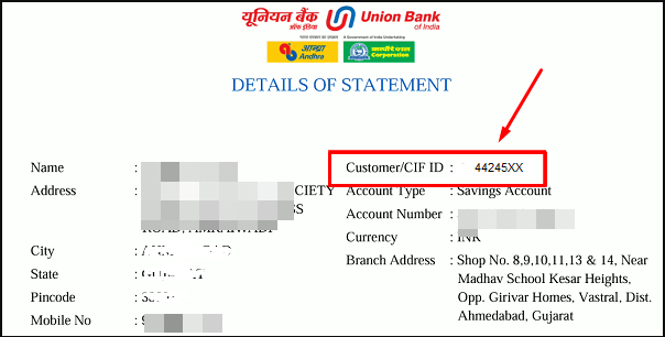 How To Find Customer Id Of Union Bank Of India