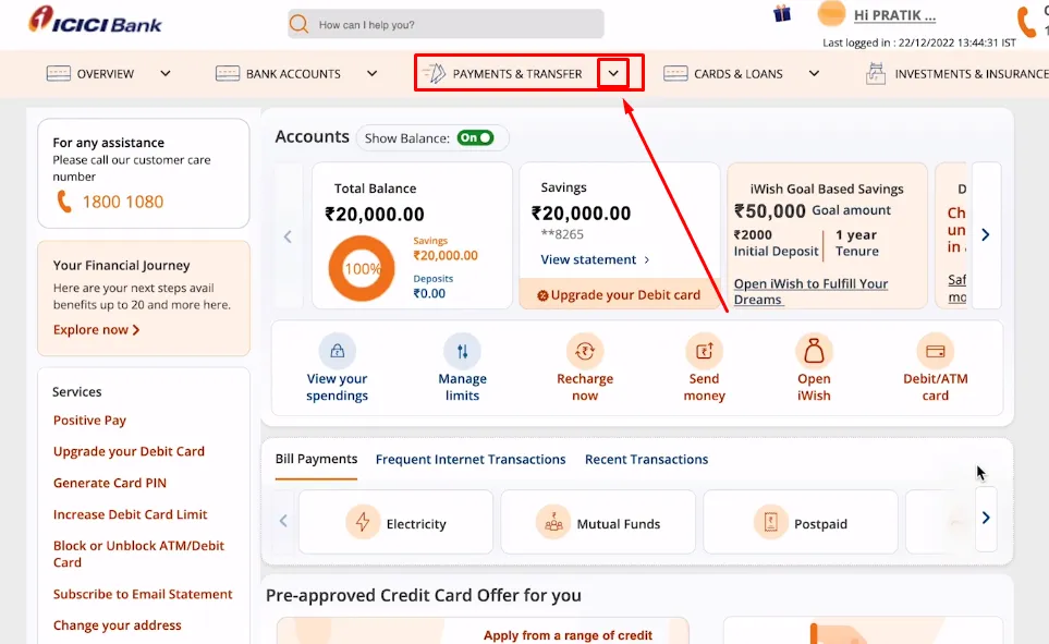 How To Add Payee In ICICI Bank 