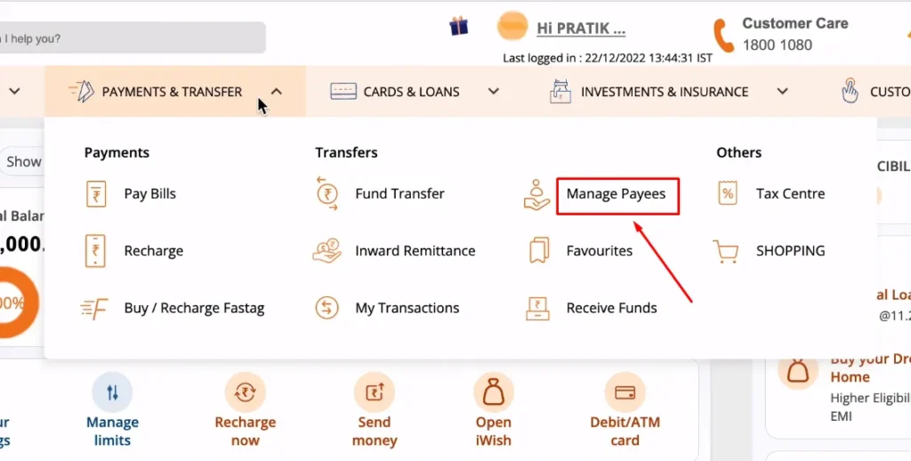 How To Add Payee In ICICI Bank 