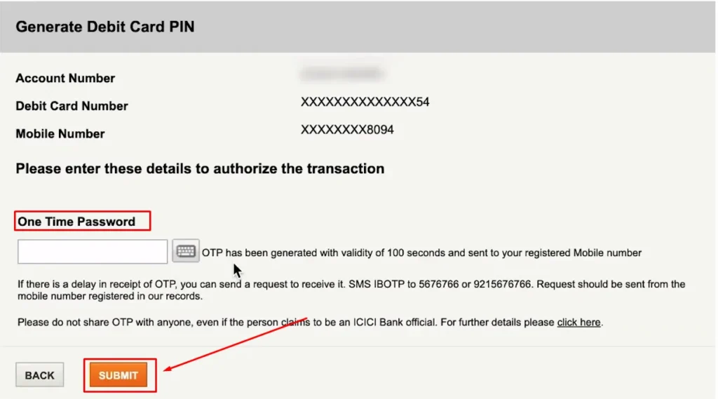 How To Generate ICICI Debit Card PIN