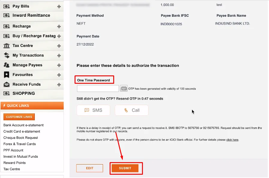 How To Transfer Money From ICICI Bank To Other Bank