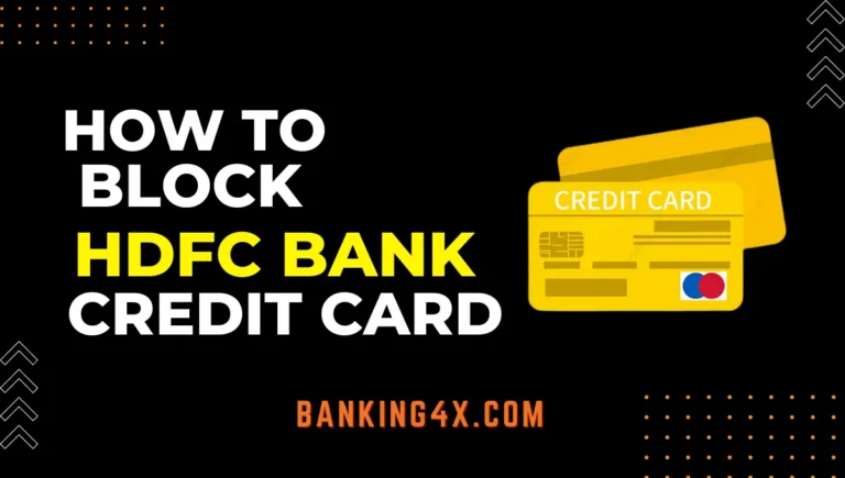 How To Block HDFC Credit Card