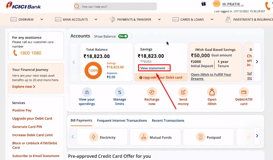 How To Download ICICI Bank Statement