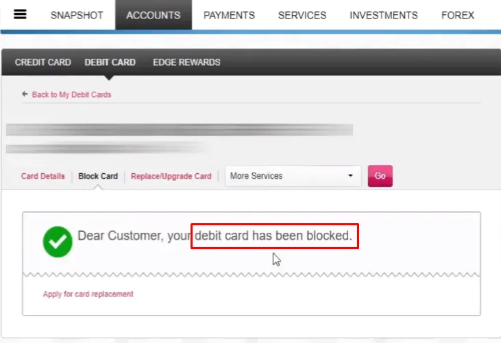 How To Block Axis Bank Debit Card 