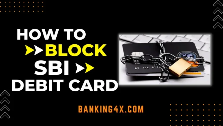 How To Block SBI Debit Card