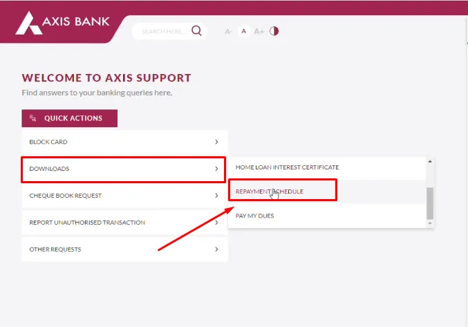 How To Download Axis Bank Loan Repayment Schedule