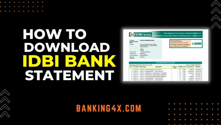 How To Download IDBI Bank Statement