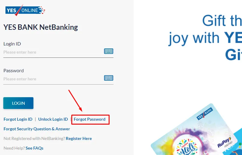 How To Reset Yes Bank Net Banking Password