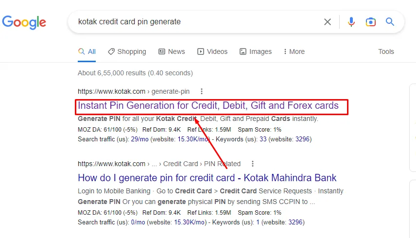 How To Generate Kotak Mahindra Credit Card PIN