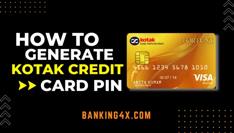 How To Generate Kotak Mahindra Credit Card PIN