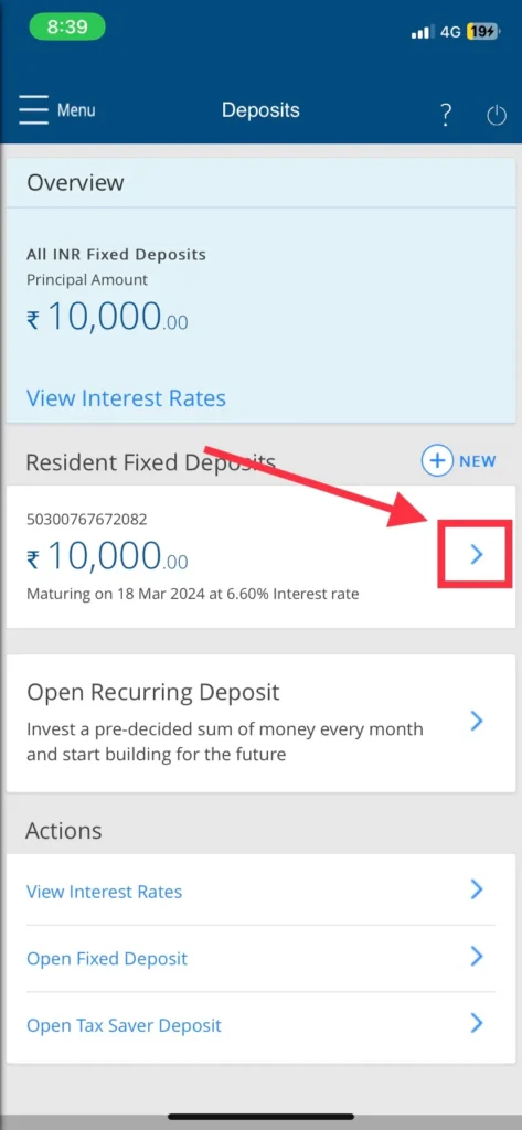 How To Break FD In HDFC