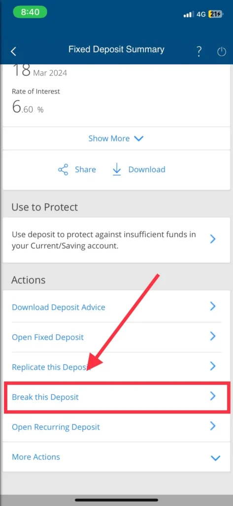 How To Break FD In HDFC