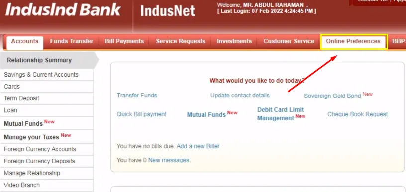 How To Change Mobile Number In IndusInd Bank