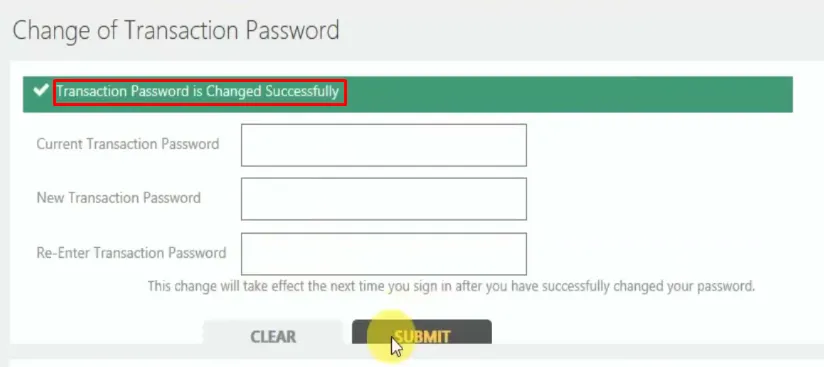 How To Change Transaction Password In Indian Bank