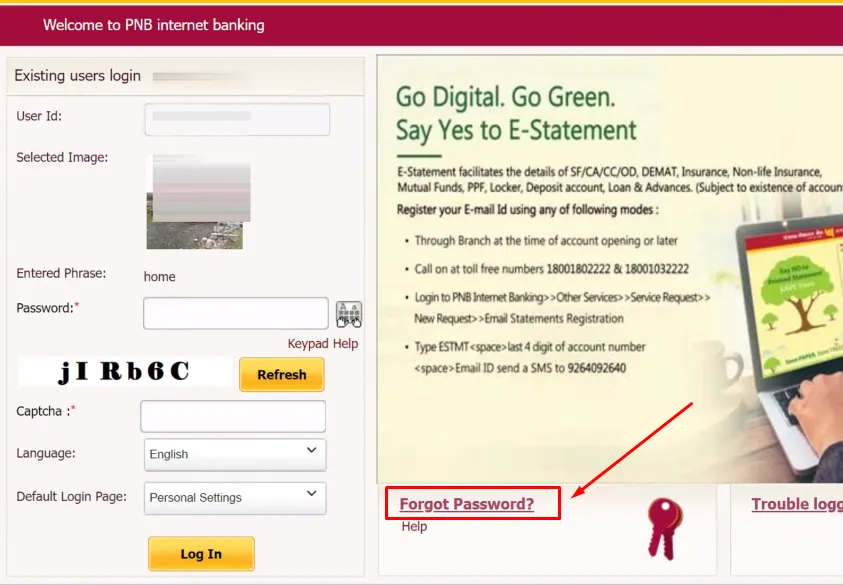 How To Reset PNB Net Banking Password