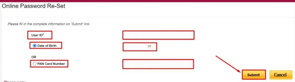 How To Reset PNB Net Banking Password