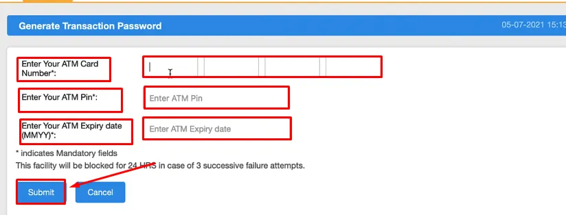 How To Reset Transaction Password Canara Bank