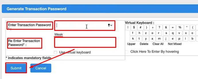 How To Reset Transaction Password Canara Bank