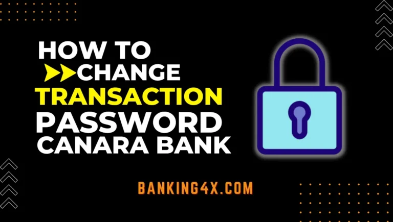 How To Reset Transaction Password Canara Bank