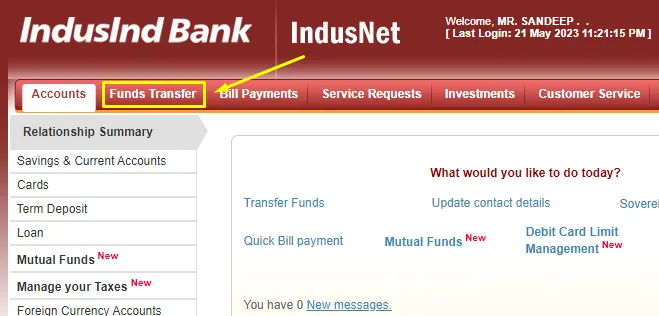 How To Add Beneficiary In IndusInd Bank