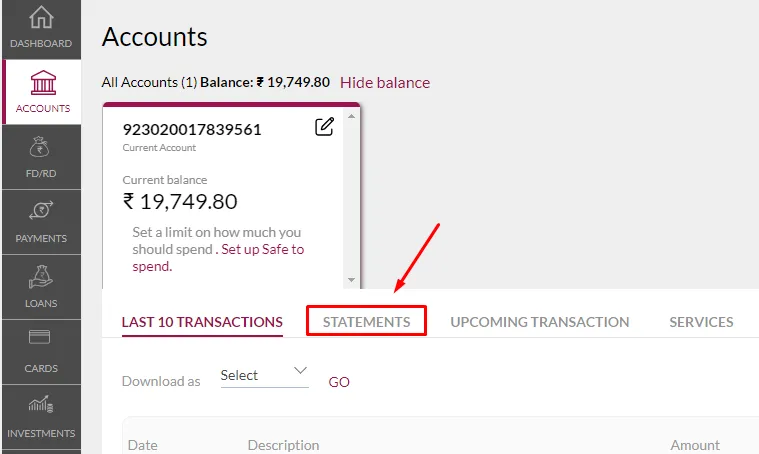 How To Download Axis Bank Statement Just 2min【solved】 8528