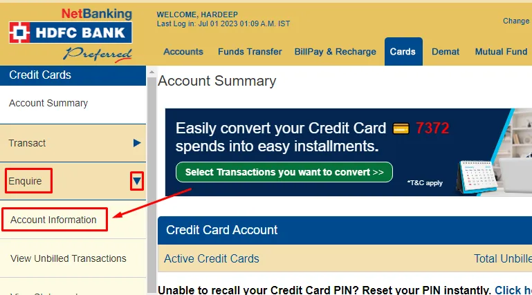 How To Know HDFC Credit Card Balance