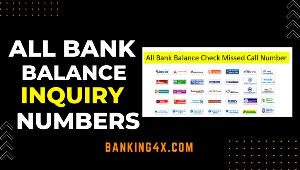 All Bank Balance Enquiry Number