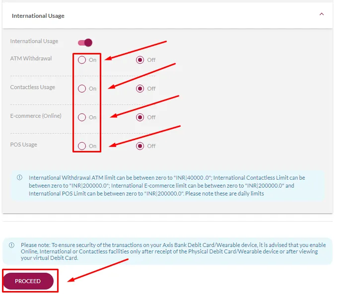 How To Enable International Transaction On Axis Debit Card