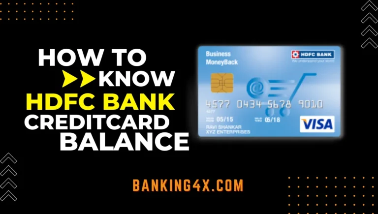 How To Know HDFC Credit Card Balance