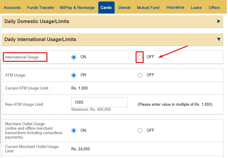 How To Disable International Transaction On HDFC Debit Card