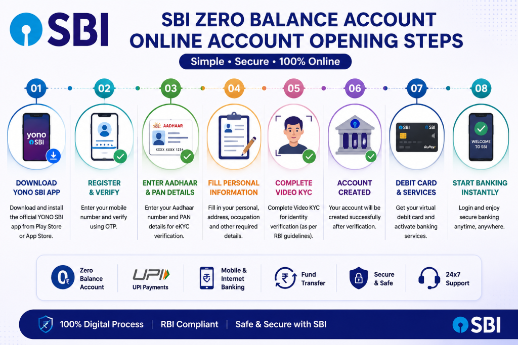SBI Zero Balance Account Online